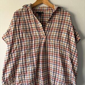 French Connection Linen Flannel Top